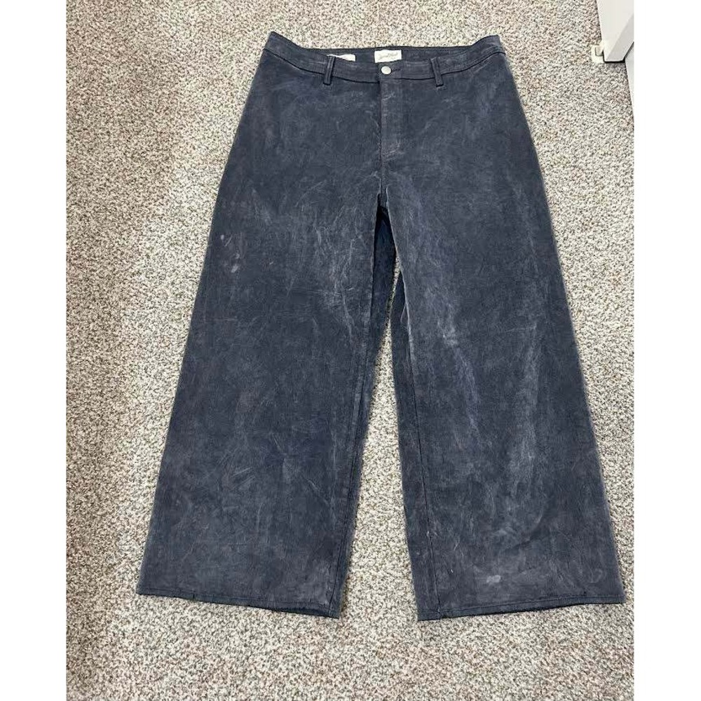 Universal Thread Sailor Wide Leg Pants Gray Washed High Rise 17R Flocked Denim